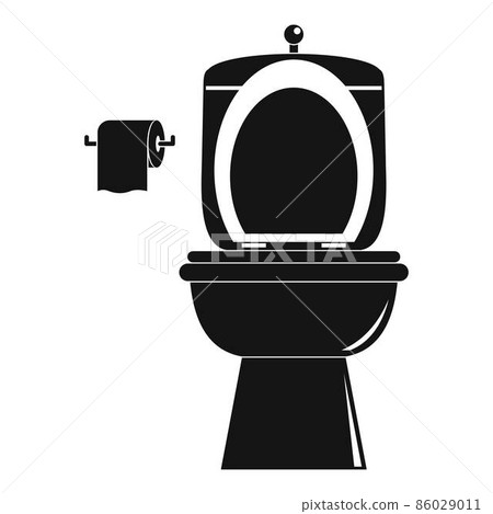 Ceramic toilet icon, simple style 86029011