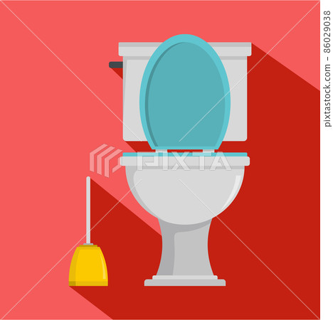 Comfort toilet icon, flat style Comfort toilet icon, flat style 86029038