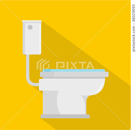 Toilet icon, flat style Toilet icon, flat style 86029093