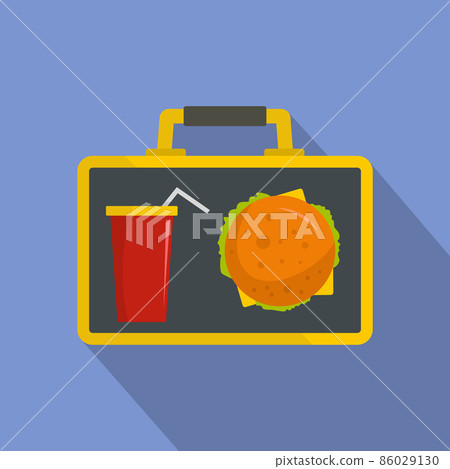 Food for lunch icon, flat style Food for lunch icon, flat style 86029130