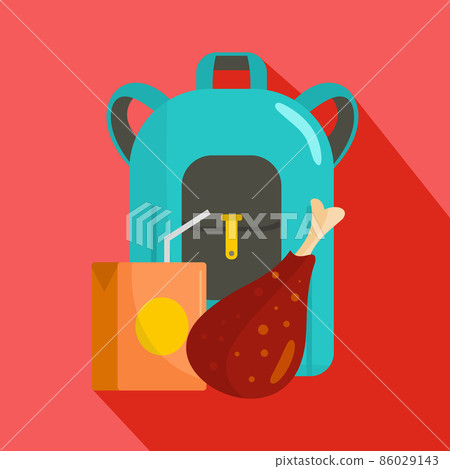 Pupil lunch icon, flat style 86029143