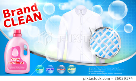 Laundry detergent advertising poster Laundry detergent advertising poster 86029174