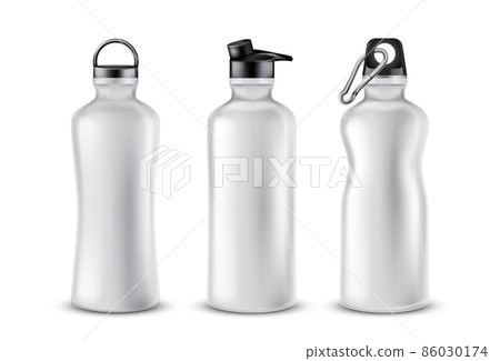 Vector set of plastic sport bottles for drinks Vector set of plastic sport bottles for drinks 86030174