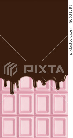 Strawberry chocolate chocolate bar illustration real valentine Strawberry chocolate chocolate bar illustration real valentine 86031299