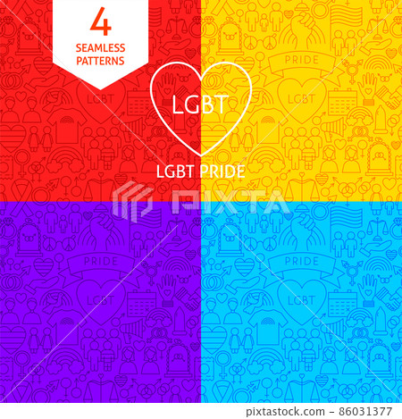 Line LGBT Pride Patterns Line LGBT Pride Patterns 86031377