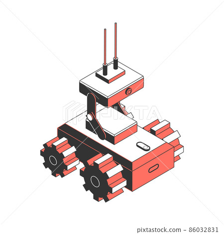 Isometric Robot Icon 86032831