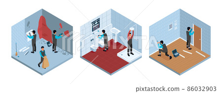 Home Repair Isometric Compositions Home Repair Isometric Compositions 86032903
