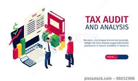 Taxes Accounting Horizontal Banner 86032906