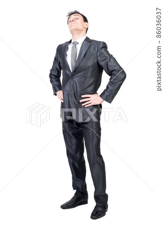 Confident businessman in elegant suit looking at camera Confident businessman in elegant suit looking at camera 86036037