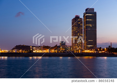 Cityscape of Barcelona's Olympic Harbour Cityscape of Barcelona's Olympic Harbour 86038148