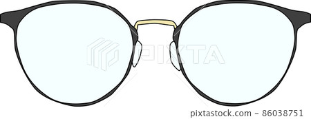 Illustration material of round glasses Illustration material of round glasses 86038751