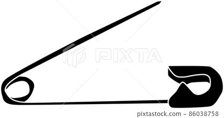 The silhouette of the clip with the needle 86038758
