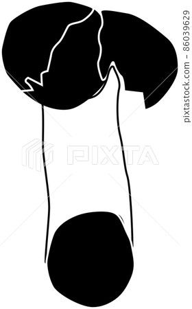 Image of breaking a raw egg "Silhouette" 86039629