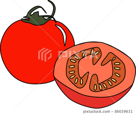 Illustration material of delicious cut tomato 86039631