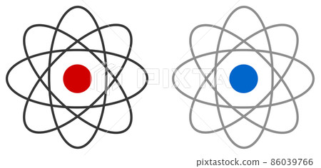 Illustration explaining the structure of the atom in the figure Illustration explaining the structure of the atom in the figure 86039766