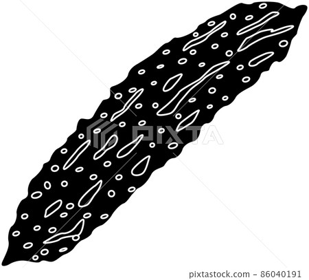 Bitter gourd silhouette material Bitter gourd silhouette material 86040191