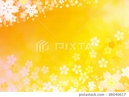 Japanese style background illustration of golden cherry blossoms no.09 Japanese style background illustration of golden cherry blossoms no.09 86040617