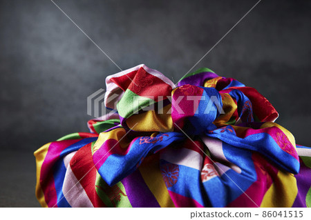 韓國包袱皮包裹的Bojagi形象 86041515