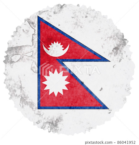 Nepal flag watercolor icon 86041952