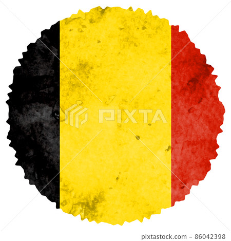 Belgium flag watercolor icon 86042398
