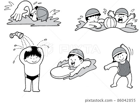 孩子們的學校生活 彩地游泳 86042855