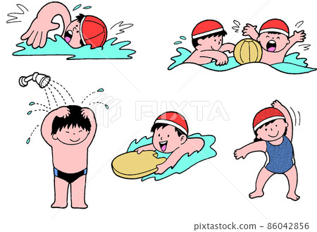 孩子們的學校生活 彩地游泳 孩子們的學校生活 彩地游泳 86042856