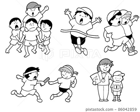 Children's school life Saijiki athletic meet 86042859
