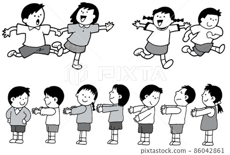 Children's school life Saijiki Tag 86042861