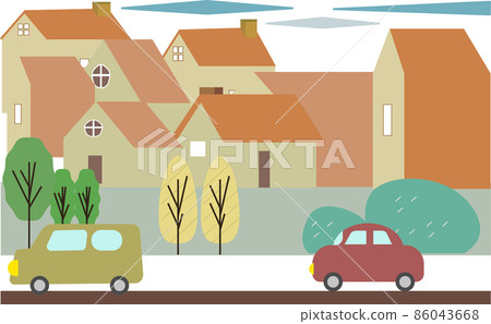 Calm residential area and nature cityscape 86043668