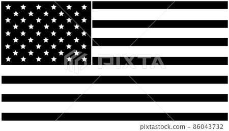 美國國旗剪影素材 美國國旗剪影素材 86043732