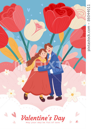 Valentine's day card design Valentine's day card design 86044011