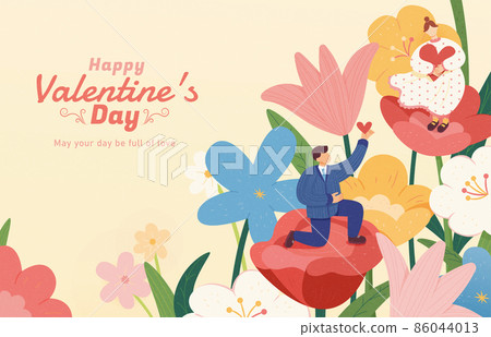 Valentine's Day flat illustration 86044013