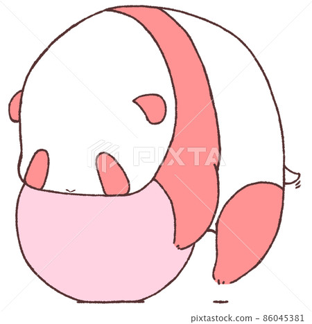 Young panda playing with a ball (red) 86045381