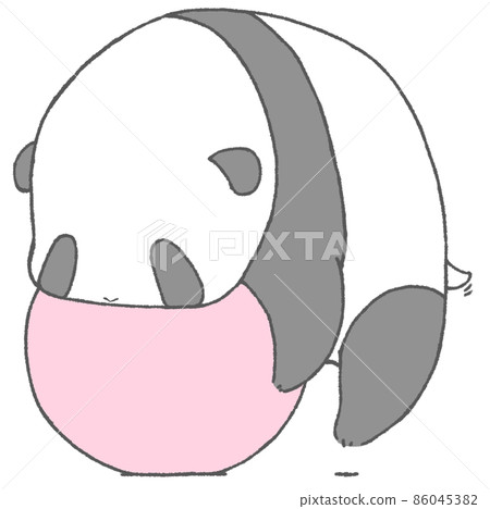 小熊貓玩球(灰色) 小熊貓玩球(灰色) 86045382