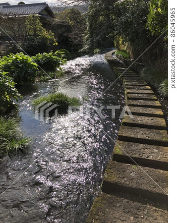 (Mishima City, Shizuoka Prefecture) Promenade of the Genbei River 86045965