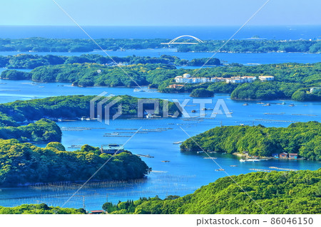 [三重縣]阿哥灣（伊勢志摩）在晴朗的天氣下 86046150