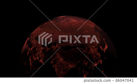 Red earth red space 3D CG background wallpaper 86047041