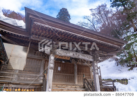Okunoin in Yamadera Winter snow scene (Yamagata City, Yamagata Prefecture) 86047709