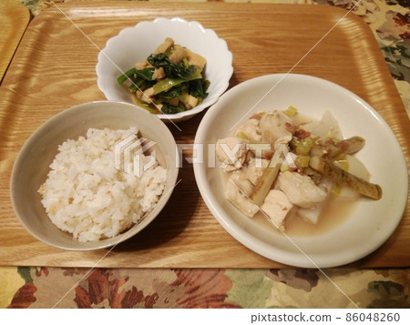 煮蘿蔔和米飯 煮蘿蔔和米飯 86048260