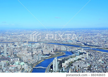 View from Tokyo Sky Tree (New Year's Day 2022) View from Tokyo Sky Tree (New Year's Day 2022) 86048603
