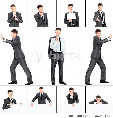 Different business situations, presented in the form of a collage Different business situations, presented in the form of a collage 86049179