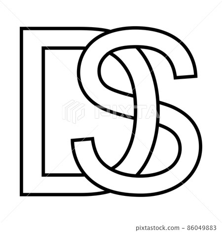 Logo sign ds sd icon, nft ds interlaced letters d s Logo sign ds sd icon, nft ds interlaced letters d s 86049883