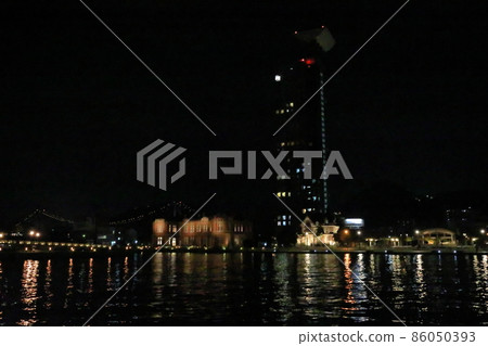 Night view of Kanmon Bridge and Mojiko Retro Night view of Kanmon Bridge and Mojiko Retro 86050393