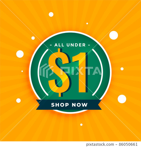 dollar one shopping deals banner design 86050661