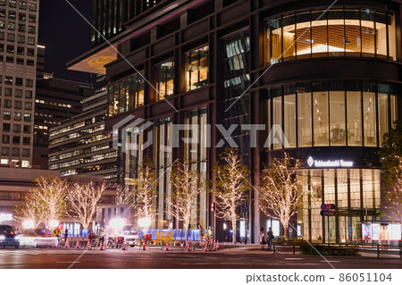 城市夜景東京大手町商業區 城市夜景東京大手町商業區 86051104