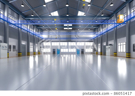 Empty factory interior 86051417