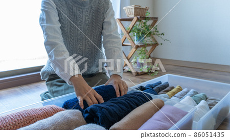 Image of changing clothes. Organize clothes. Image of changing clothes. Organize clothes. 86051435