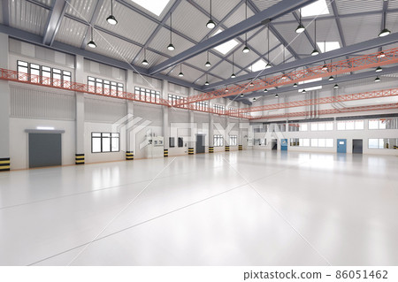 Empty factory interior 86051462