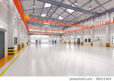 Empty factory interior 86051464