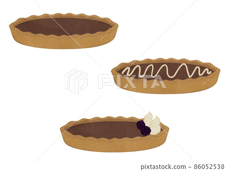簡單的巧克力餡餅插圖集 86052538